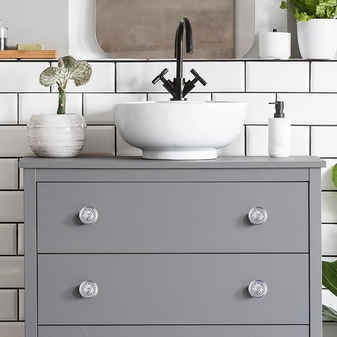 16 Pack Brushed Nickel Knobs for Cabinets and Drawers, 1-2/5"Kitchen Cabinet Knobs Handles Brushed Satin Nickel Knobs for Dresser Drawers Dresser Knobs Drawer Knobs