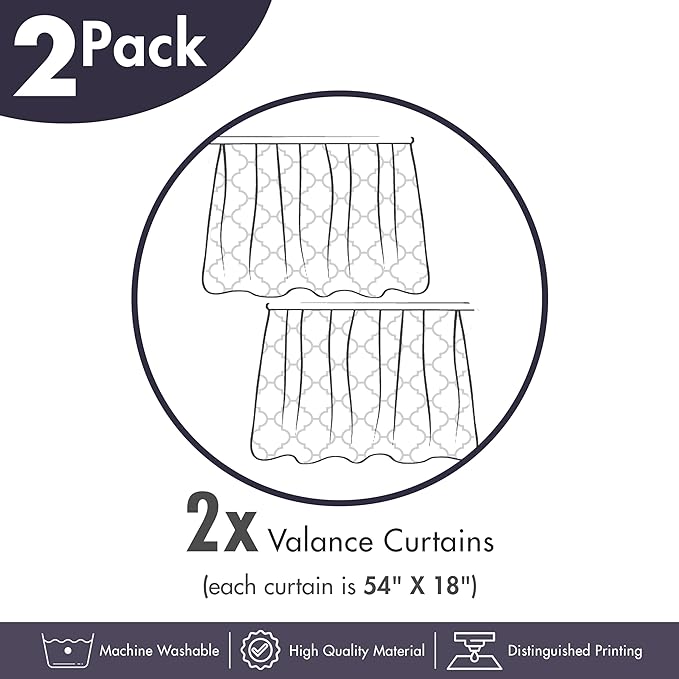 Ambesonne Olive Green Window Valance Pack of 2, Grunge Geometric Pattern Square Shape Diagonal Abstract Rhombus, Rod Pocket Curtain Valances for Kitchen Bedroom, 54" X 18", Olive Green