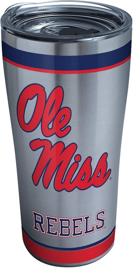 Tervis Triple Walled Ole Miss University of Mississippi Rebels Insulated Tumbler Cup Keeps Drinks Cold & Hot, 30oz - Stainless Steel, Tradition