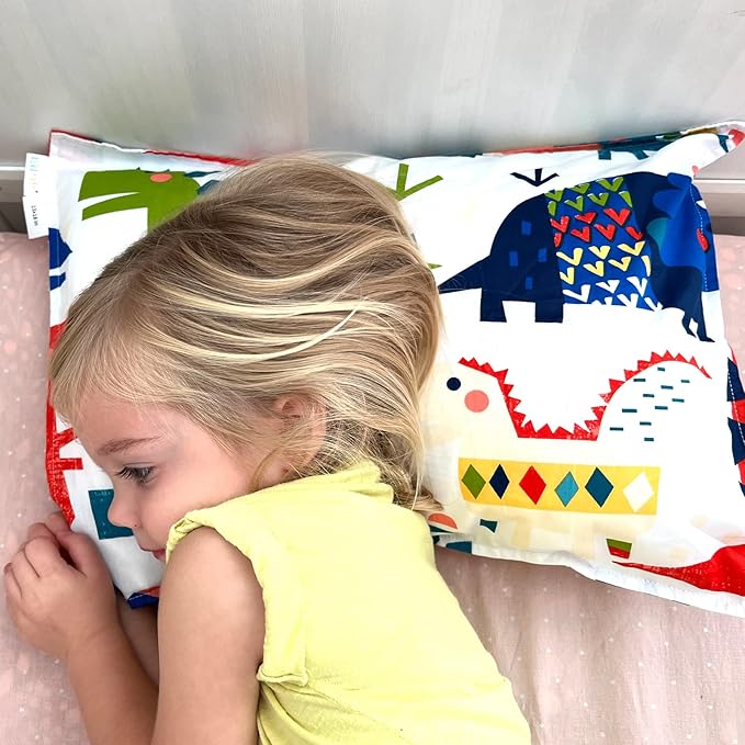 ALVABABY Toddler Pillowcases Fits 13 x 18 or 12x 16 Kids Pillow Cover Cotton Baby 2pcs Envelope Kids Pillowcases for Boys Girls Sleeping and Travel 2TPW27