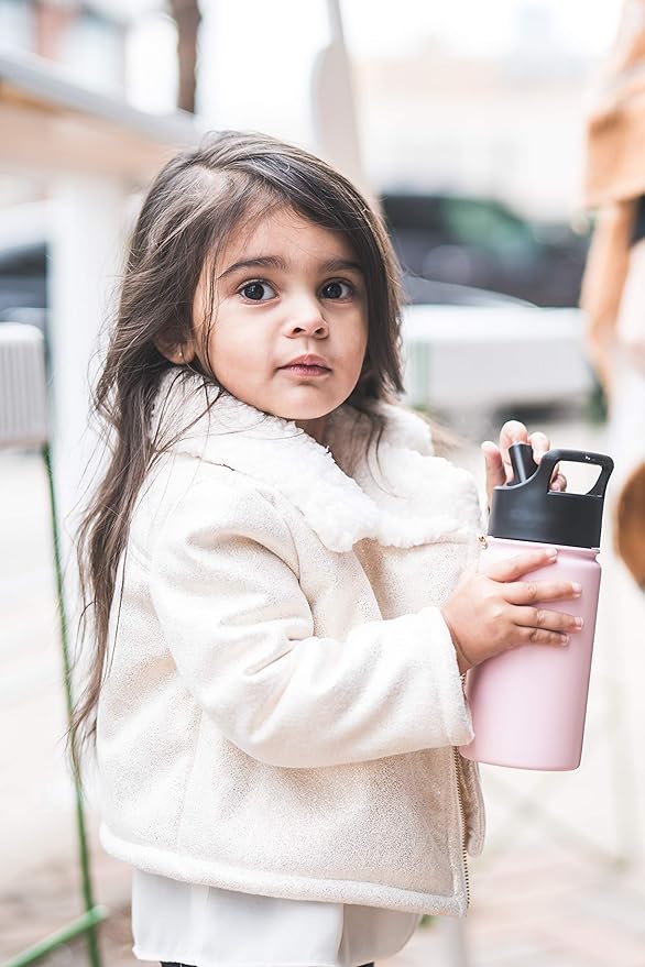 Simple Modern Insulated Straw Lid - Fits All Summit and Hydro Flask Wide Mouth Water Bottle Sizes - Insulated Splash Proof Cap for 10, 12, 14, 16, 18, 20, 22, 24, 32, 40, 64 & 84 oz - Winter White