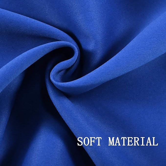 Royal Blue Valances for Windows Solid Grommet Top Blackout Valance for Kitchen Short Straight Drape Valance for Bedroom Boys Room 52X18 1 Panel
