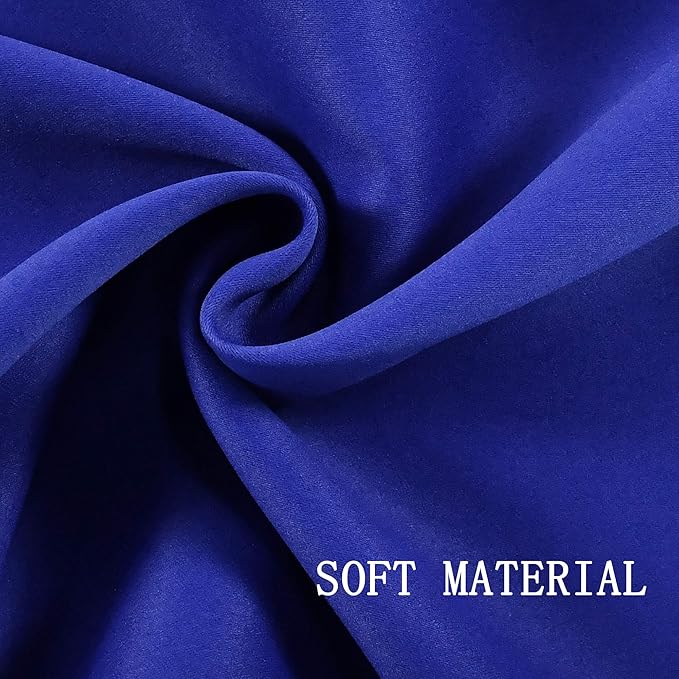 Royal Blue Valances for Bedroom Solid Blackout Thermal Insulated Cobalt Blue Valances for Windows for Living Room Kitchen Loft Grommet Top 1 Panel