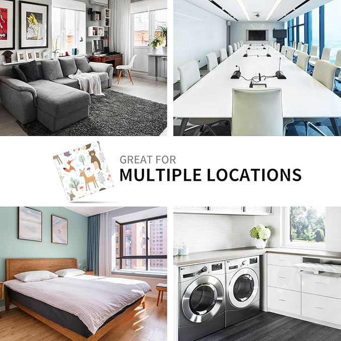 Cartoon Animal Deer Bear Fox Light Switch Cover Decorative Double Toggle Plastic Wall Plate Outlet Cover for Women Girls Bedroom Kitchen Living Room Decor 4.5 * 4.5