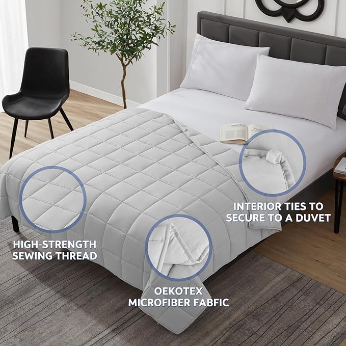 Weighted Blanket,5lbs Heavy Weighted Blanket 30"x40" Breathable Cooling Blanket, Summer Blankets Ultra Soft Comfort Blanket with Glass Beads for All-Season (Stone Grey)