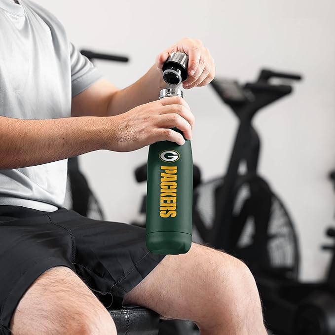 FOCO NFL unisex-adult NFL Team Logo Wordmark Chill Water Bottle