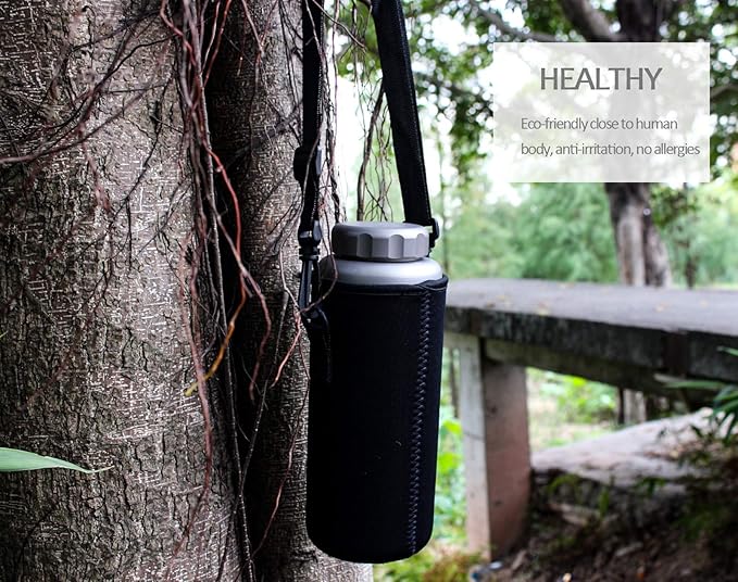 iBasingo 1050ml Titanium Bottle 600ml Nesting Cup Outdoor Camping Single Layer Wide Mouth Cookware Lightweight Portable Bottle Mug Hiking Picnic Solo Cooking Mess Kit