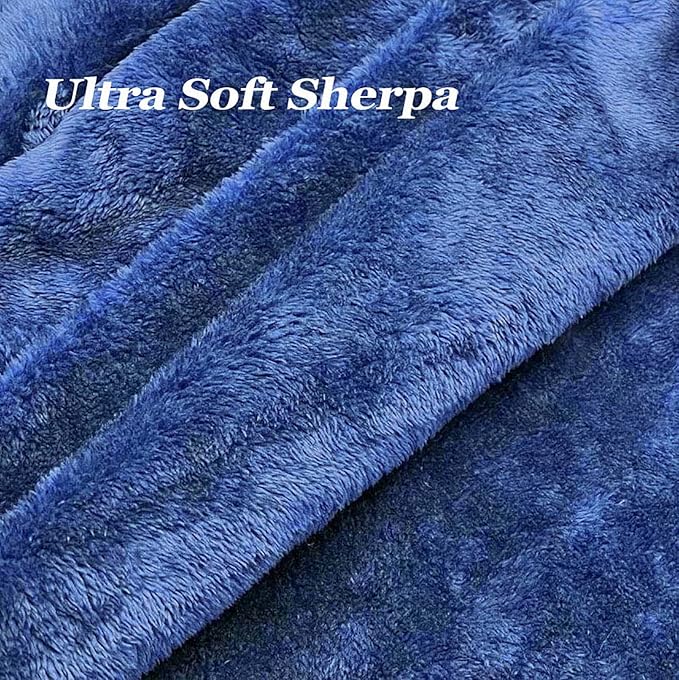 Giant Sherpa Bean Bag Chair Cover, Ultra Soft Bean Bag Bed (No Filler, Cover only), Large Round Soft Fluffy Bean Bag for Adults, Machine Washable Big Size Bean Bag Covers
