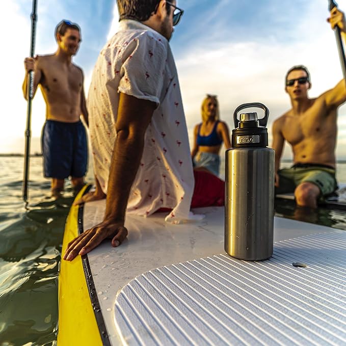 Tervis NBA Chicago Bulls Leather Triple Walled Insulated Tumbler, 24oz Wide Mouth Bottle, Stainless Steel