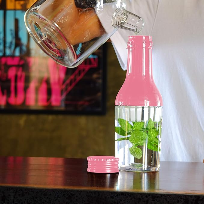 evron 35 oz Fruit Infuser Water Bottle,Infusion Water Pitcher Bottle,Detachable Large Opening for Easy Fruit Adding & Cleaning Designed (35 oz Pink)