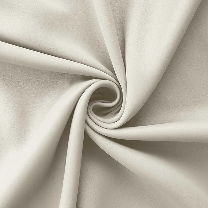 Mrs.Naturall Extra Long Curtains Drapes 108 Inches Long 2 Panels Set,Room Darkening 60-70% Blackout 9FT 9Ft Tall Curtains for Living Room,Cream Beige