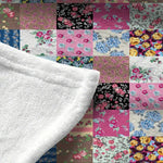 Couverture patchwork- Fleurs - Vignette | Couvertures Cosy