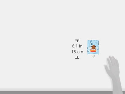 Caroline's Treasures BB7077CNL Puppy Taking a Bath Ceramic Night Light Compact, UL-Certified, Ideal for Bedroom, Bathroom, Nursery, Hallway, Kitchen, 6x4x3, Multicolor