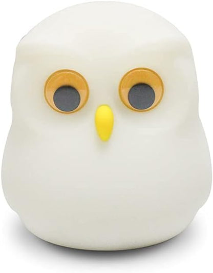 Cute Owl Kids Night Light, Birthday Gifts Room Decor Bedroom Decorations for Baby Child, LED Color Changing Soft Silicone Lamp, Gift Box