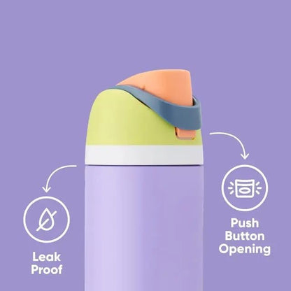 Leakproof Bpa Free - Stainless Steel Water Bottle with Straw, HAND GRIP and LID perfect for Travel, Sport, Gym and Outdoor Adventures.(20 Oz = 600 ml) (Black, 20 Oz)