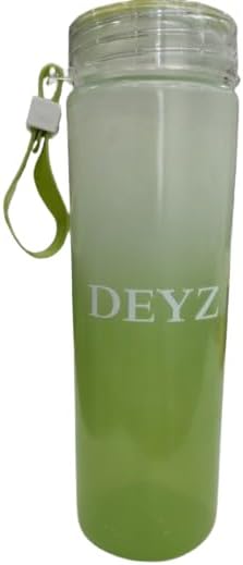 DEYZ Glass Water Bottle 16oz Fitness Drinking Glass Water Bottle PBA and Leak Proof Water Bottle Reusable water bottles Sport Water Bottle Gym Drinking Jug Circular Glass water Bottle (Sky Blue)