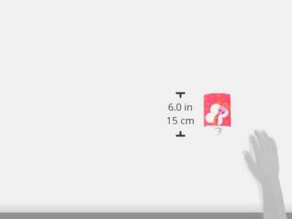 Caroline's Treasures BB7102CNL Butterfly on Polkadots Ceramic Night Light Compact, UL-Certified, Ideal for Bedroom, Bathroom, Nursery, Hallway, Kitchen, 6x4x3, Multicolor