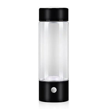 2024 Hydroi 450ml USB PEM Hydrogen Water Bottle - High-Purity Hydrogen-Rich Water in 3 Minutes, Portable Electrolytic Generator for Better Hydration, Energy, Antioxidants, Durable Borosilicate Glass