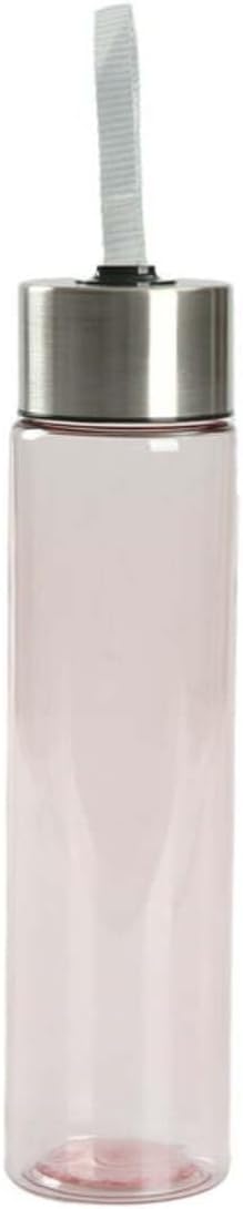 DipSip Water Bottle plastic 18 oz Stainless Steel Screw Cap Lid with Strap (Pink), 9