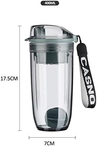 Protein Shaker Water Bottle BPA Free Drinking Bottle for Fitness Gym and Outdoor Sports Shaker Bottle with Lanyard, Green