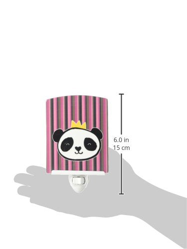 Caroline's Treasures BB7037CNL Panda Bear Queen Ceramic Night Light Compact, UL-Certified, Ideal for Bedroom, Bathroom, Nursery, Hallway, Kitchen, 6x4x3, Multicolor