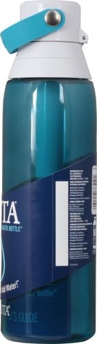 Brita Insulated Filtered Water Bottle with Straw, Reusable, BPA Free Plastic, Sea Glass, 26 Ounce