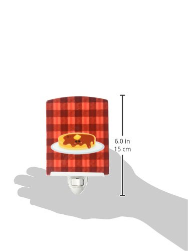 Caroline's Treasures BB7049CNL Pancake Face Ceramic Night Light Compact, UL-Certified, Ideal for Bedroom, Bathroom, Nursery, Hallway, Kitchen, 6x4x3, Multicolor