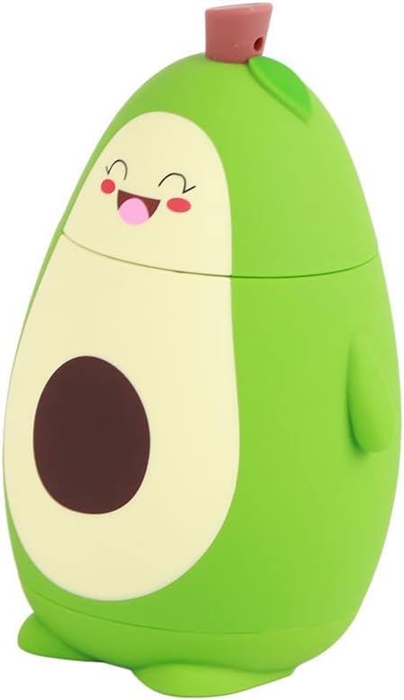 RiToEasysports Avocado Water Bottle, Cartoon Avocado Glass Double Layer Cute Water Cup Portable Girl Drinking Cup Gifts with Portable Carrying Rope Avocado Water Bottle