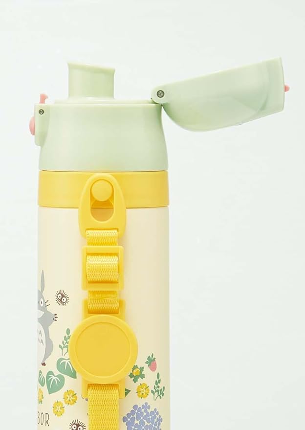 Skater SKDC4-A Children's 2-Way Stainless Steel Water Bottle with Cup, 15.2 fl oz (430 ml), My Neighbor Totoro, Ghibli Girls