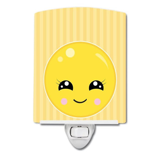 Caroline's Treasures BB8736CNL Sweet Face Ceramic Night Light Compact, UL-Certified, Ideal for Bedroom, Bathroom, Nursery, Hallway, Kitchen, 6x4x3, Multicolor