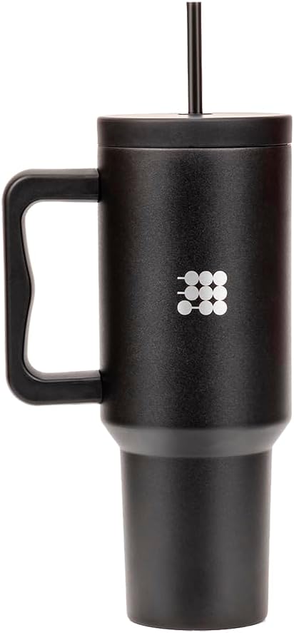 Cubitt Insulated Stainless Steel 40 oz Tumbler with Handle and Straw Lid, Cupholder friendly