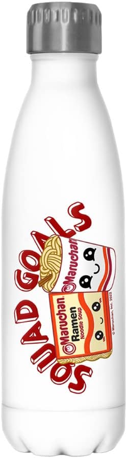 Maruchan Fifth Sun Squad Goals BOWL-MUMA0APZYG 17 oz Stainless Steel Water Bottle, 17 Ounce, Multicolored