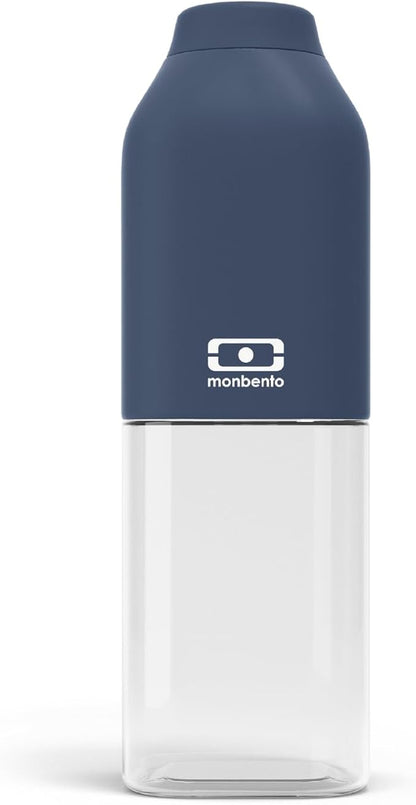 monbento - Clear Reusable Water Bottle MB Positive M blue Infinity - 17 floz/500 ml Water Bottle Perfect for Work, Travel, Sport, Picnic - Compact, Leakproof BPA Free Water Bottle - Blue