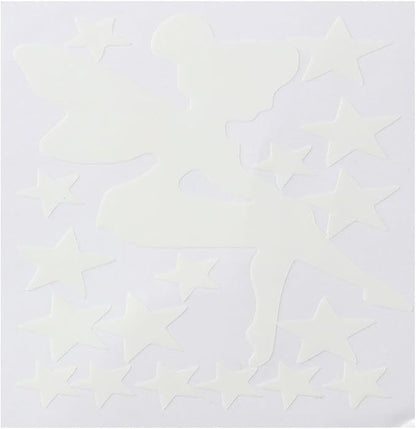 6Pcs Luminous Decorative Wall Stickers,Luminous Light Switch Decals Glow in The Dark,Magic Fairy Wall Stickers(Blue Light)