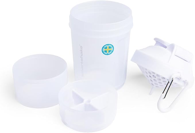 Smartshake Original 2GO, 20 oz Shaker Cup, White (Packaging May Vary)