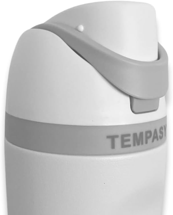 Premium Stainless Steel Water Bottle – Leak-Proof, BPA-Free with Straw and Grip – perfect for Travel, Sport, Gym and Outdoor Adventures.(White, 20 Oz)