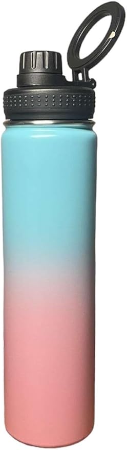 Stainless Steel Water Bottle compatible with all devices Tripod Phone Holder with booster ring -sport -gym-bottle for man & woman -25oz 360Rotate, A-Bubble Gum, 25oz-ct12