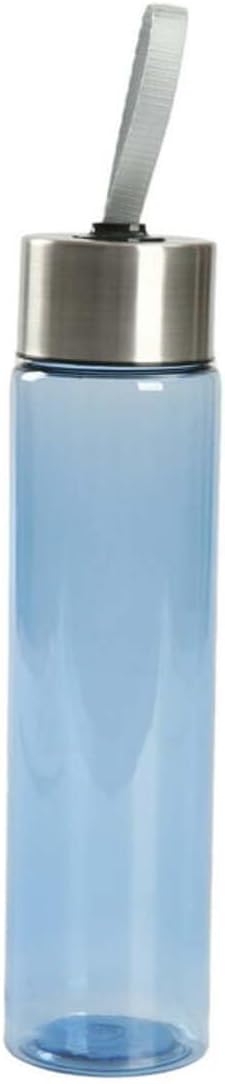 DipSip Water Bottle plastic 18 oz Stainless Steel Screw Cap Lid with Strap (Blue), 9