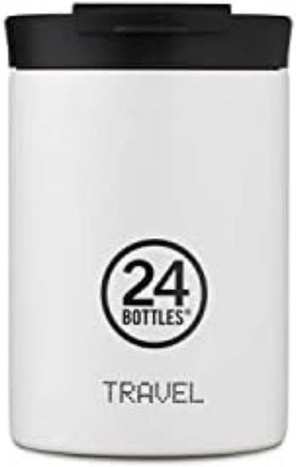 Travel - Tumbler 12oz/20oz, Thermos for the Office and Travelling, 100% Leak Proof for Coffee and Tea (6 Hours Hot and 12 Hours Cold Beverages), Made of Stainless Steel, Italian Design