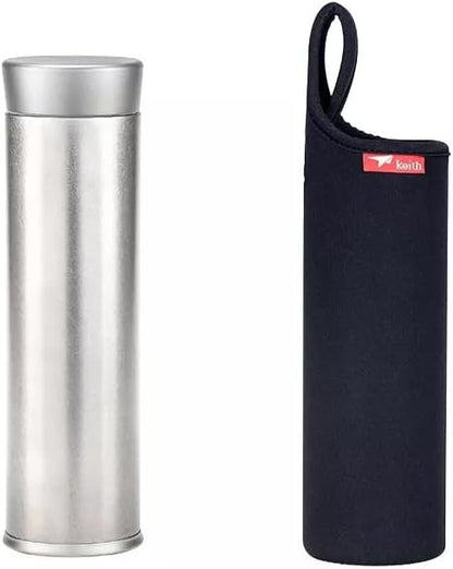 Keith Titanium Ti3101 Plastic-Free Vacuum Bottle – 18.6 fl oz ●●●●●●● Keith's 18th Anniversary: Exclusive Price!