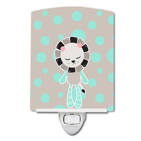 Caroline's Treasures BB8720CNL Lion Doll Ceramic Night Light Compact, UL-Certified, Ideal for Bedroom, Bathroom, Nursery, Hallway, Kitchen, 6x4x3, Multicolor