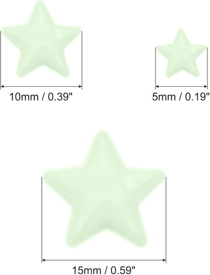 MECCANIXITY Glow in The Dark Star Decals Decor Green Wall Stickers for Ceiling Bedroom Bedding Room 6 Set