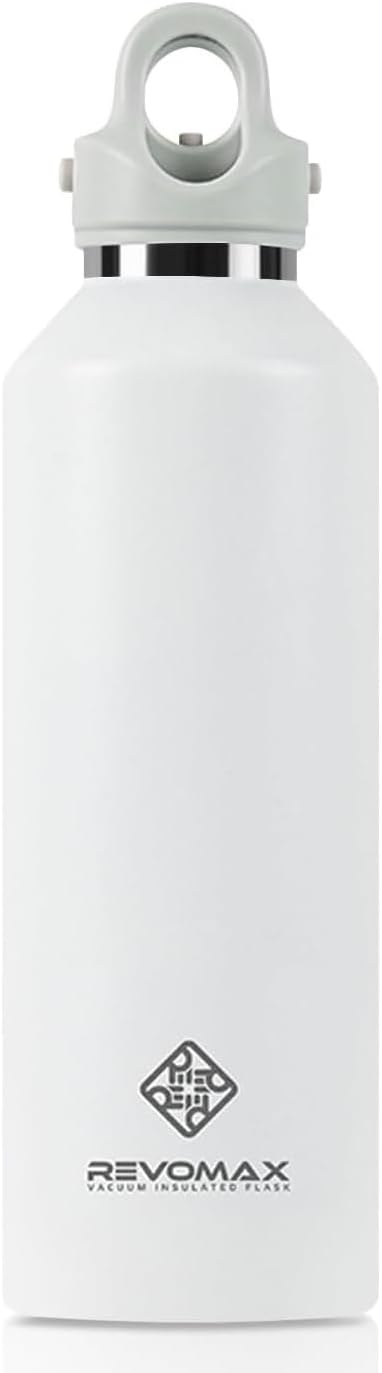 Threadless Vacuum Insulated Water Bottle - Effortless One-Hand Operation, Twist-Free, No-Screw Design - 36H Cold, 18H Hot Retention with Pressure Release Valve - 20OZ