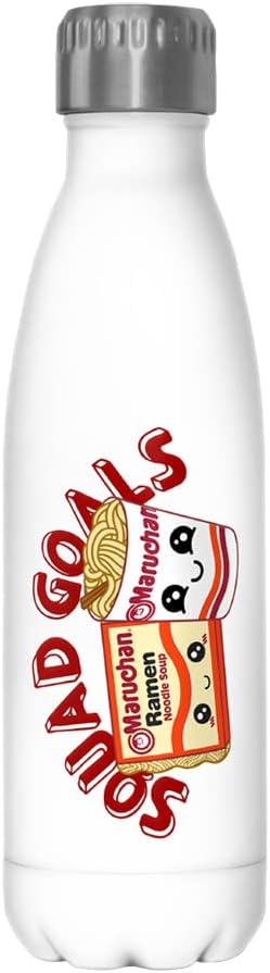 Maruchan Fifth Sun Squad Goals BOWL-MUMA0APZYG 17 oz Stainless Steel Water Bottle, 17 Ounce, Multicolored