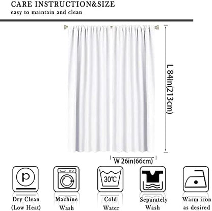 Unicorn Curtains Children's Cartoon Starry Sky Theme Unicorn Pattern Curtains Star Galaxy Boys Girls Room Blackout Curtains 52x84 Inch 2 Panels