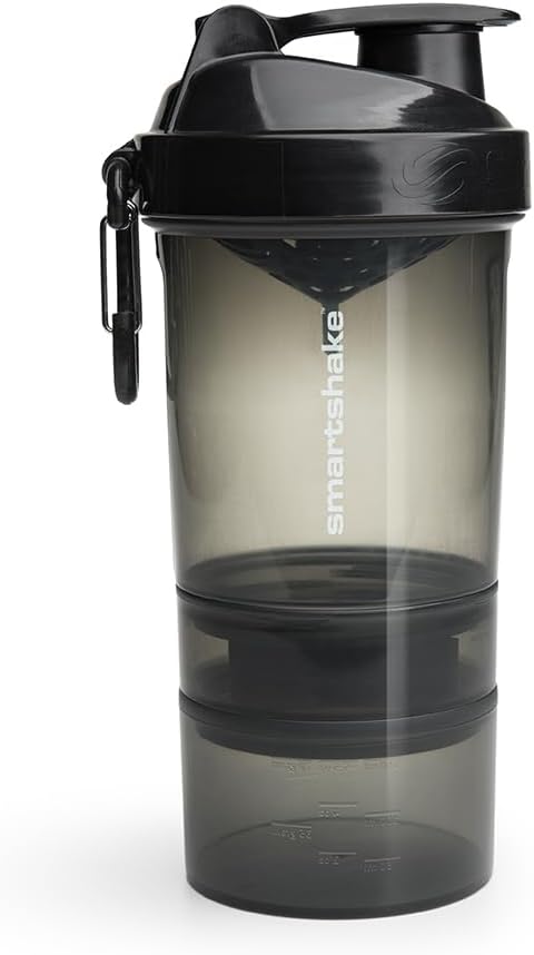 Smartshake Original 2GO, 20 oz Shaker Cup, Gunsmoke Black (Packaging May Vary)