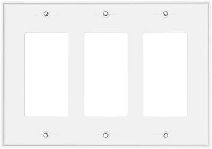 Cute Baby Panda Light Switch Cover Wall Plate Decorative 3 Gang Triple Rocker Covers Blue for Kitchens Living Room Bedrooms Farmhouses Bathrooms 4.65 x 6.57 in