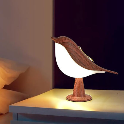 Night Light for Kids, Bird Light Small Lamp Touch Lamp with 3 Level Brightness Rechargered Animal Lamp Red Plastic Dimmable Lamp Nursery Light Cute Lamp Table Lamp for Bedroom, Kitchen (Mahogany)