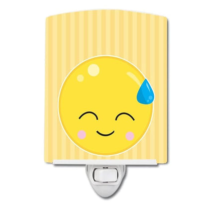 Caroline's Treasures BB8735CNL Sweating Face Ceramic Night Light Compact, UL-Certified, Ideal for Bedroom, Bathroom, Nursery, Hallway, Kitchen, 6x4x3, Multicolor