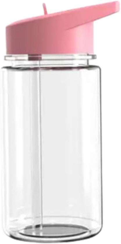 Best Mom Ever 12 oz Water Bottle with Straw - Clear BPA-Free Plastic - Ideal Mother's Day and Birthday Gift - Pink Lid